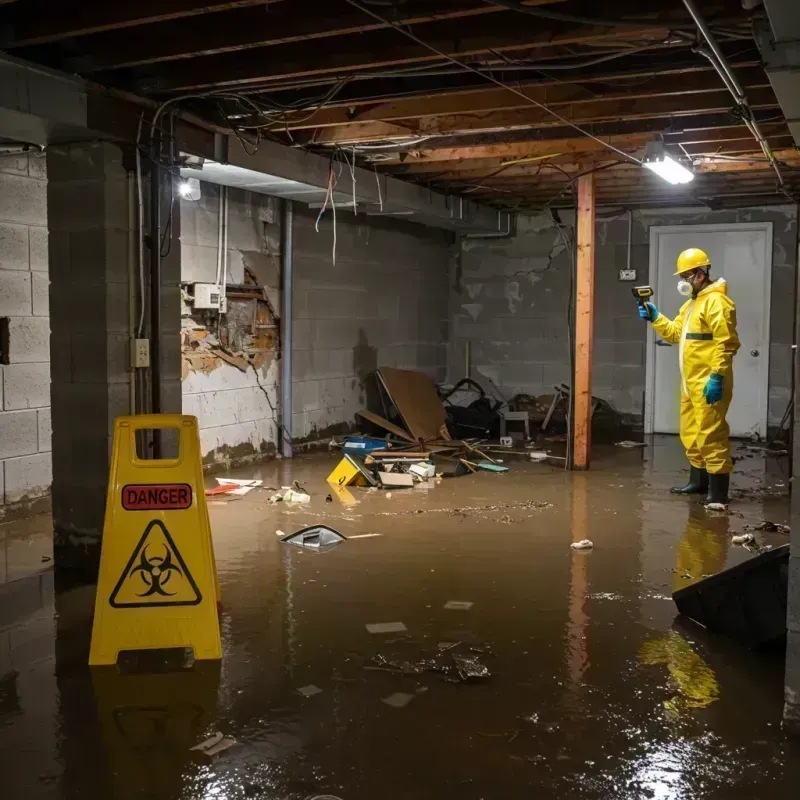 Flooded Basement Electrical Hazard in Saint Clair, MO Property